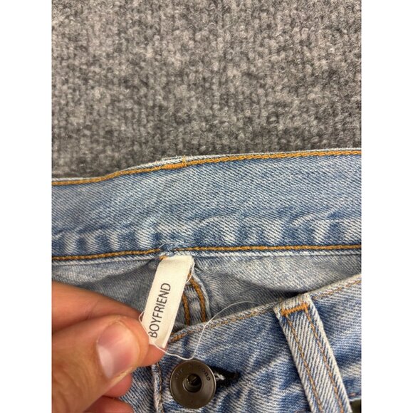 Rag & Bone Boyfriend Jeans Women's 26 Blue Denim Distressed Released Hem - Picture 3 of 9